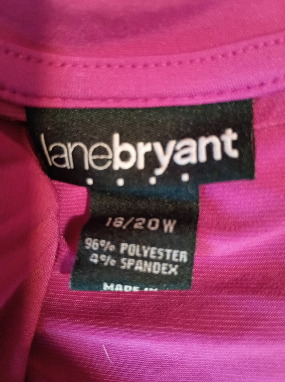 Lane Bryant Magenta Draped Cowl Neck Blouse Az 20W - Picture 7 of 7